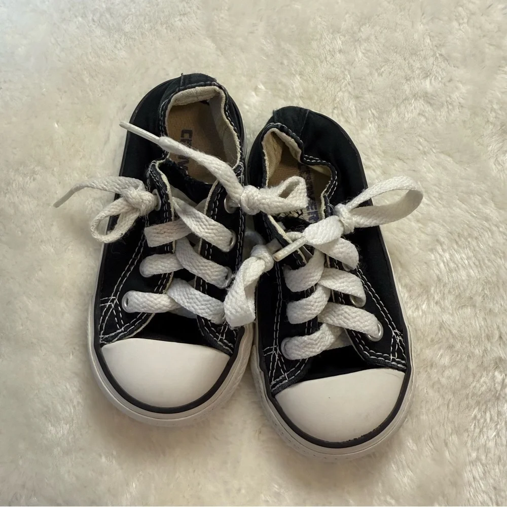 Converse All Star Dark Blue Canvas Baby Sneakers Timeless Design Size 5